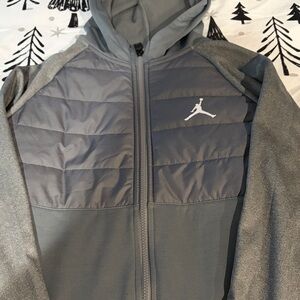 Jordon boysGray Hooded Jacket size XL NWT